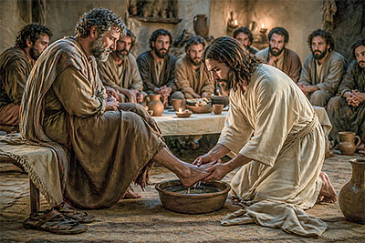 Jesus washing the disciples feet